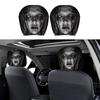 2Pcs Polyester Car Headrest Covers Halloween Horror Artwork, Decorative Covers Vehicle Headrests Protector for Interior Styling
