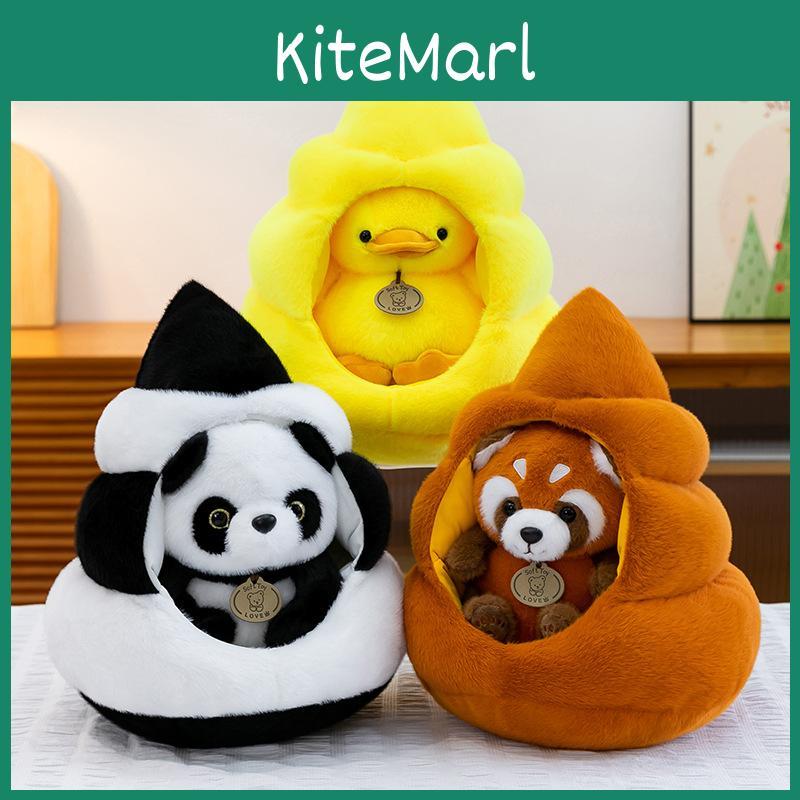 Pet Plush Toy Cartoon Raccoon Panda Duck With Pp Cotton Filling For Kids And Giftgiving