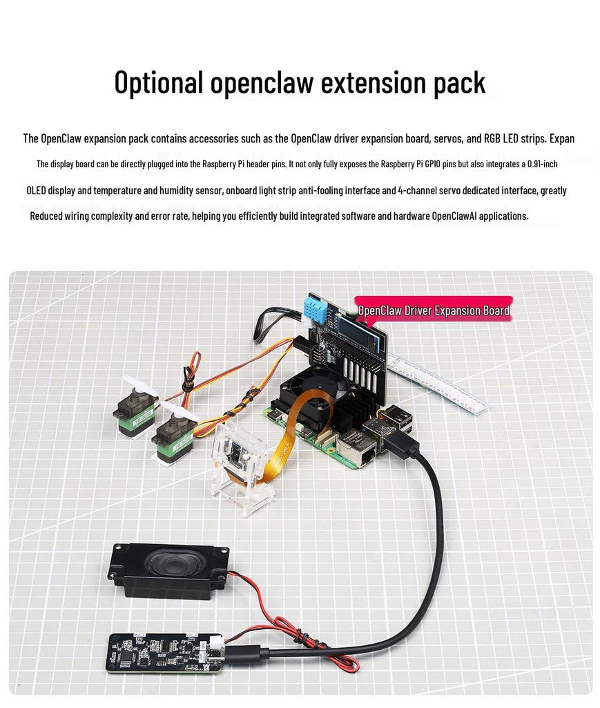 Płyta rozwojowa Raspberry Pi 5. generacji - Zestaw AI 4B z OpenClaw do programowania w Pythonie