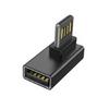 90°Angled USB Adapter Reversible Insertion Support Fast Charging and Data Transfer Connecting to Keyboards,Mouse,