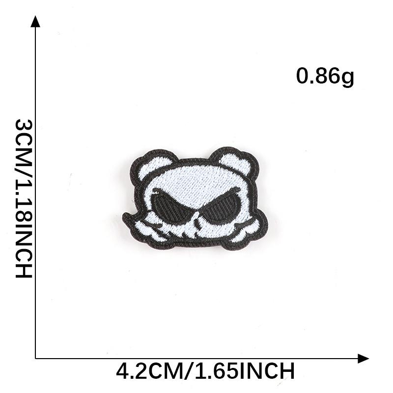 Totenkopf Geist Stickerei Aufkleber Patch: Bekleidungs- & Schuhzubehör