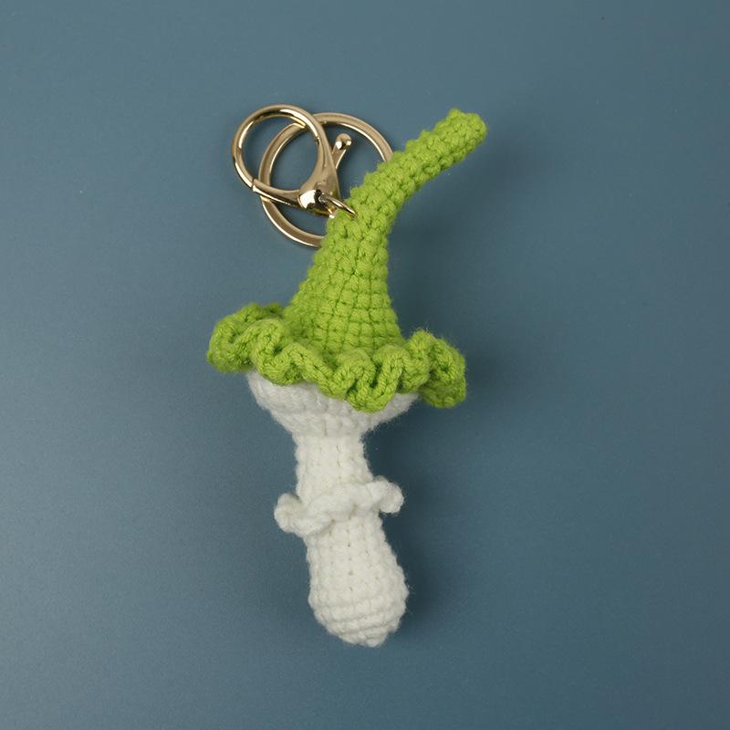 Einzigartige Pilz-Serie Häkel-Schlüsselanhänger Zufällige Farbverlauf-Farbe Pilz-Schlüsselanhänger Für Taschenanhänger Gestrickter Pilz-Schlüsselanhänger Individuell