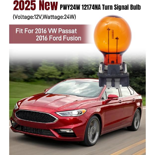 2Pcs PWY24W 12174NA Turn Signal Bulb,Daytime Running Light Replacement For most vehicles,DC12V 24W