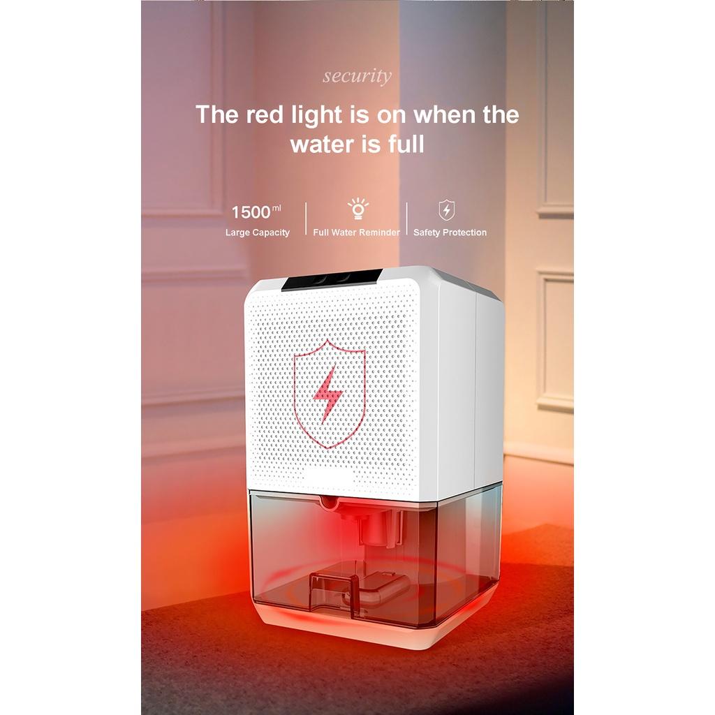 1500ML Air Dehumidifier Ultra Quiet Moisture Absorbing Air Dryer for Wardrobe Home Use Electric Mini Semiconductor Dehumidifier
