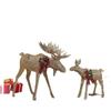 Luminous Wrought Iron Christmas Deer Ornament Set for Hotel Festive Décor