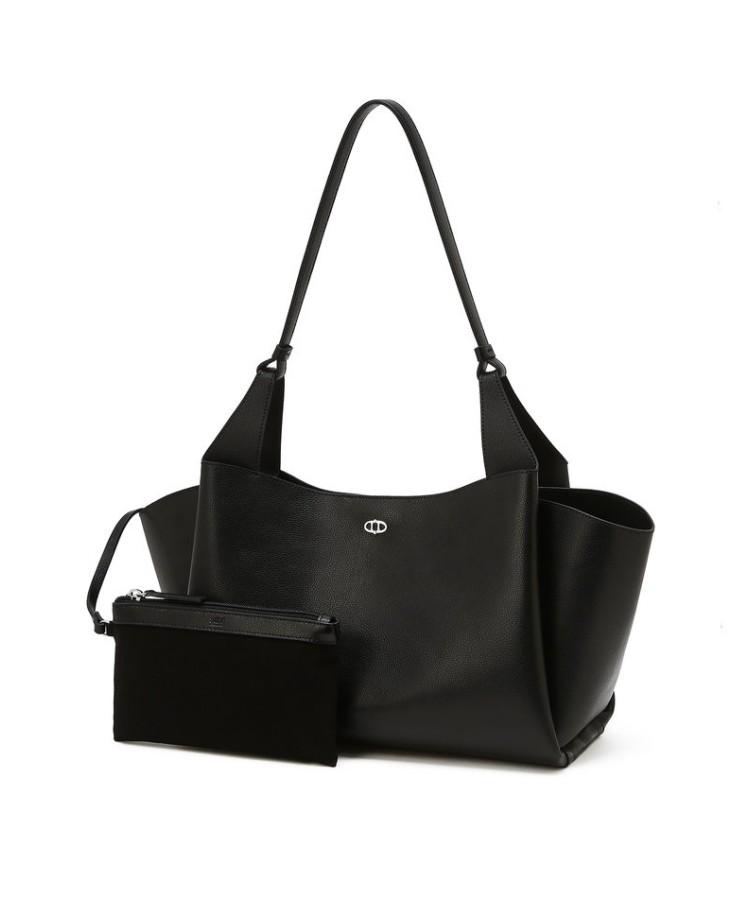 Athe Vanessabruno [Raie] Raie Black Cowhide Shoulder Bag L Aaba6E525Bk