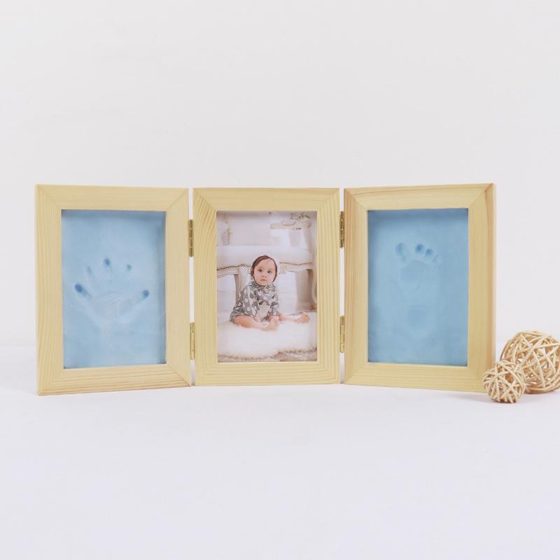 Baby Handprint & Footprint Ink Pad Photo Frame - Commemorative Birth Souvenir