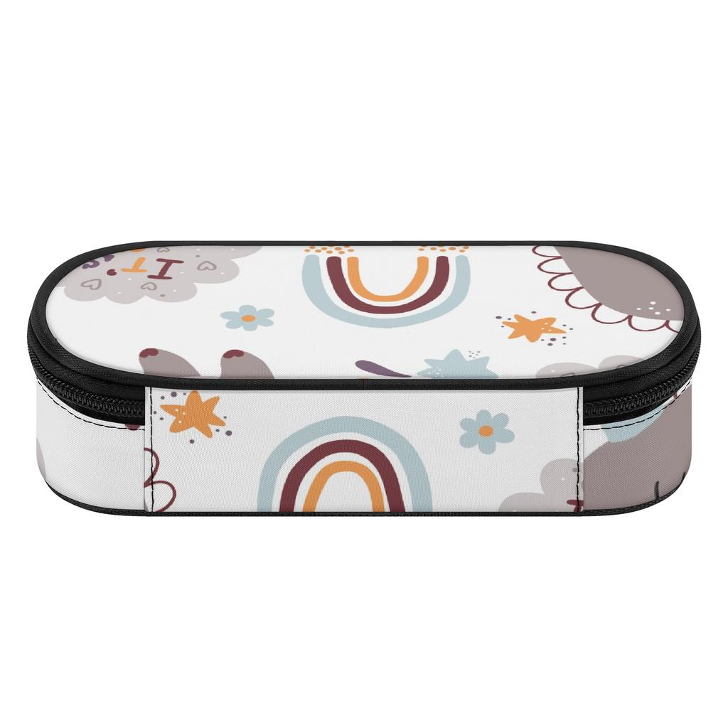 Pencil Bag Large Capacity Strong Polyester Fabric Secure Zipper with Main Compartment Mesh Pocket and Pen Slots for Everyday Study