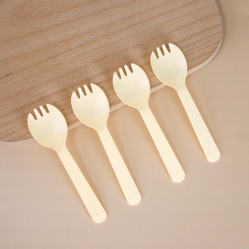 COFLYEE Disposable Plastic Dessert Spoons & Forks