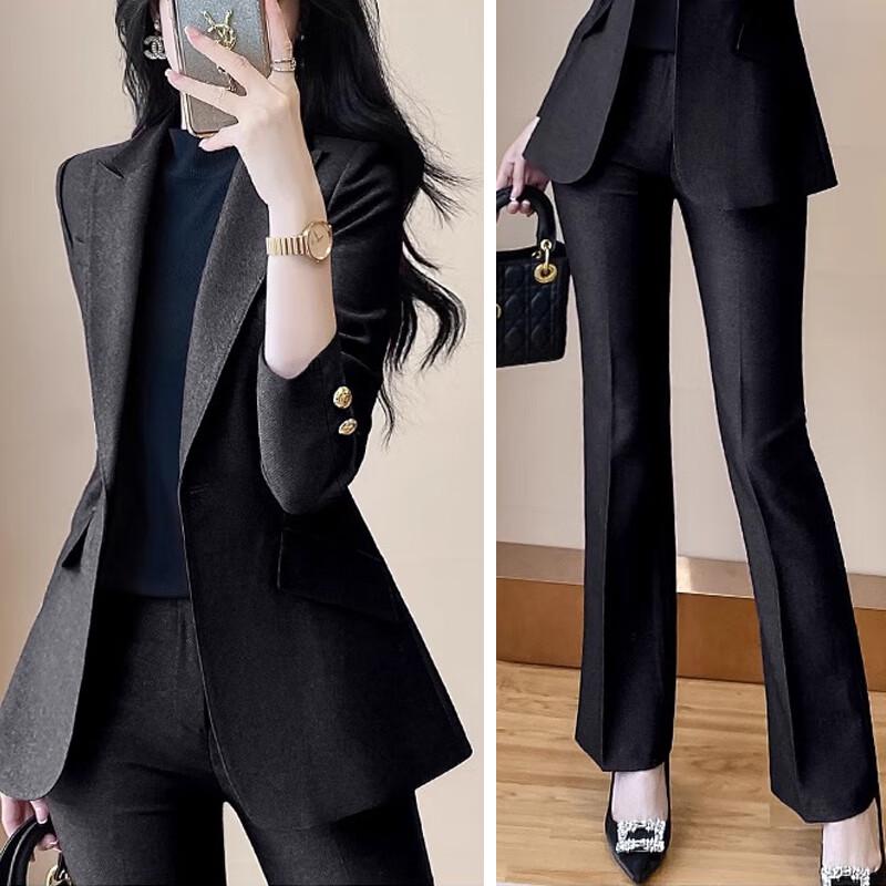 Women's Waist-cinching Blazer & Pants Suit Set