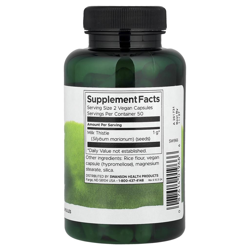 Full Spectrum® Milk Thistle, 500Mg, Vegan Capsules, 100