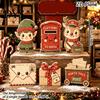 Wooden Tiered Tray Decor 6Pcs Christmas Tabletop Signs, Xmas Sign Decor, Santa Winter Holiday Home Accents Snowman Reindeer Gingerbread House