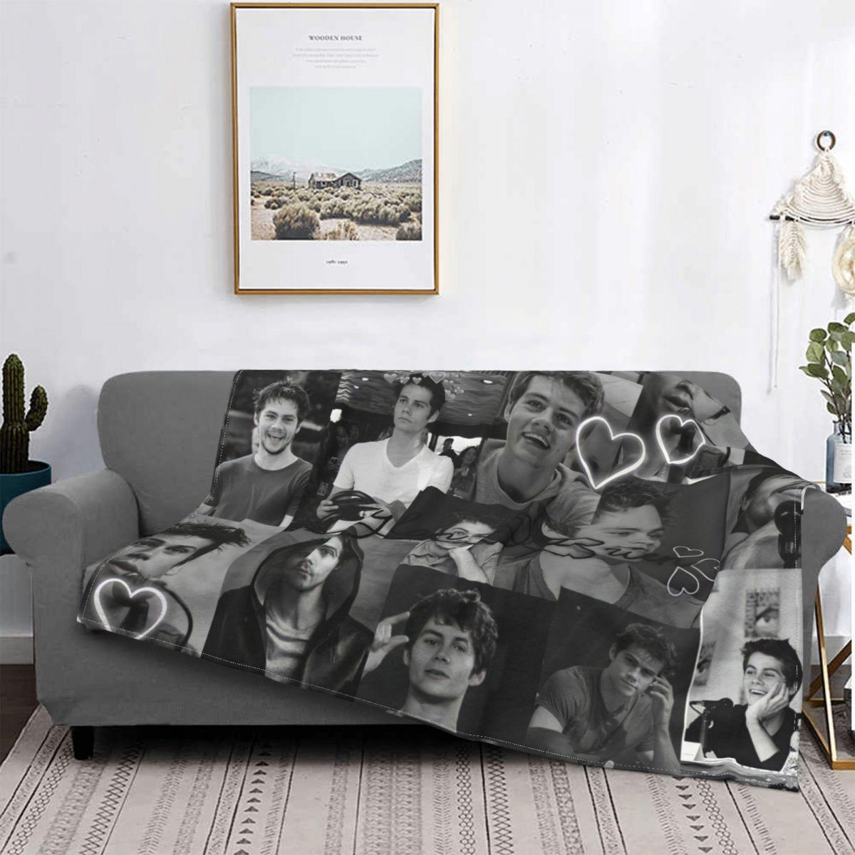 Jessica Chen Unisex Dylan O'brien Stiles Blanket Actor Flannel Throw Blanket Bedding Couch Decoration Lightweight Bedspread