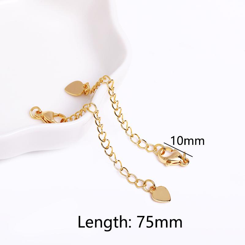 18 Karat Vergoldete 7,5 cm Verlängerungskette Für Schmuckherstellung, Handgefertigte DIY Armband Halskette Verlängerer Ketten Zubehör Teile