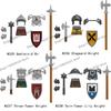 Figuras de Soldados Militares Medievales MOC Bloques de Construcción Castillo Águila Negra Lobo Pulpo Grifo Caballero Antiguo Armas Ladrillos Juguetes