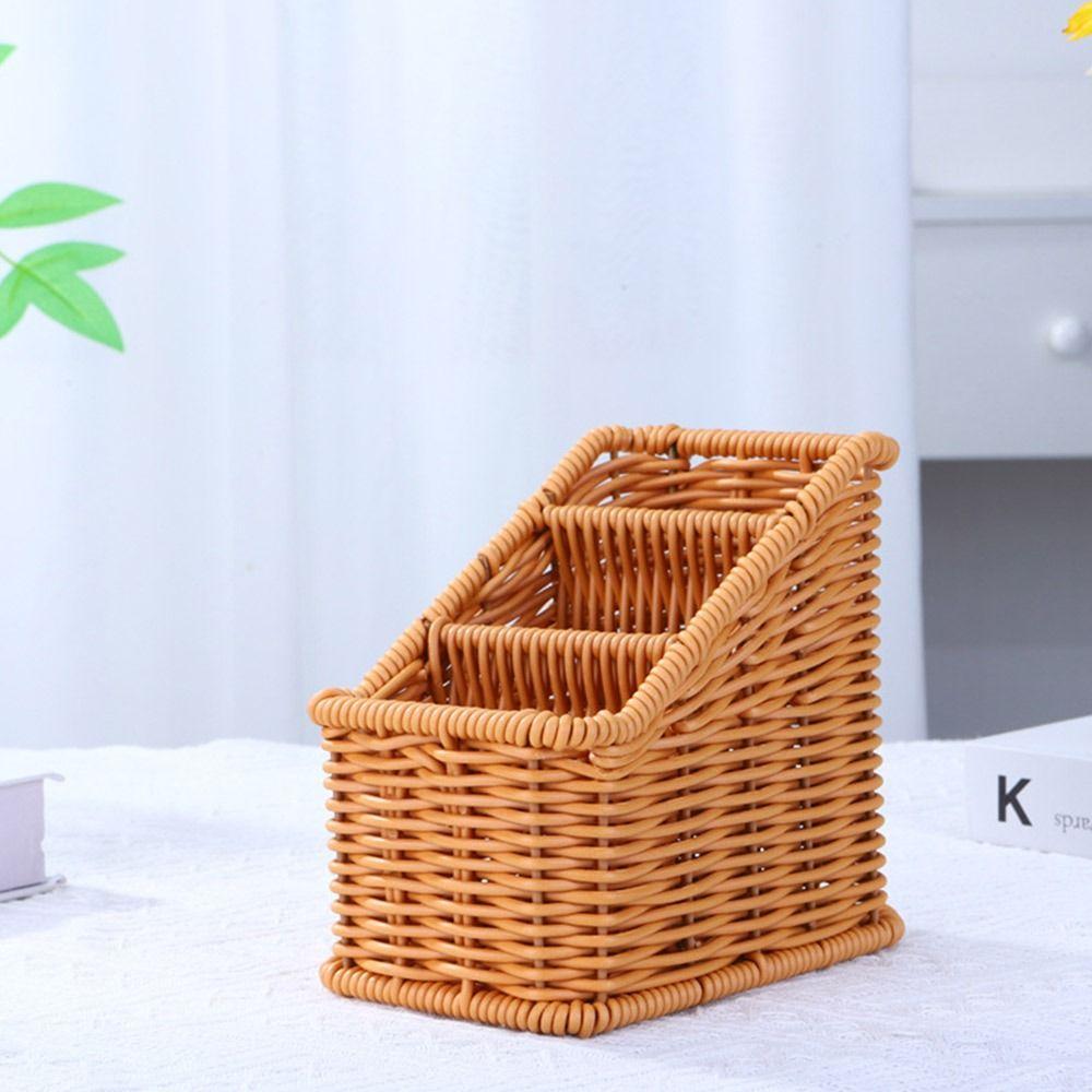 Multicolor Compartmentalized Storage Basket Multi-porpose Weaving Box Organizier Basket in-vehicle