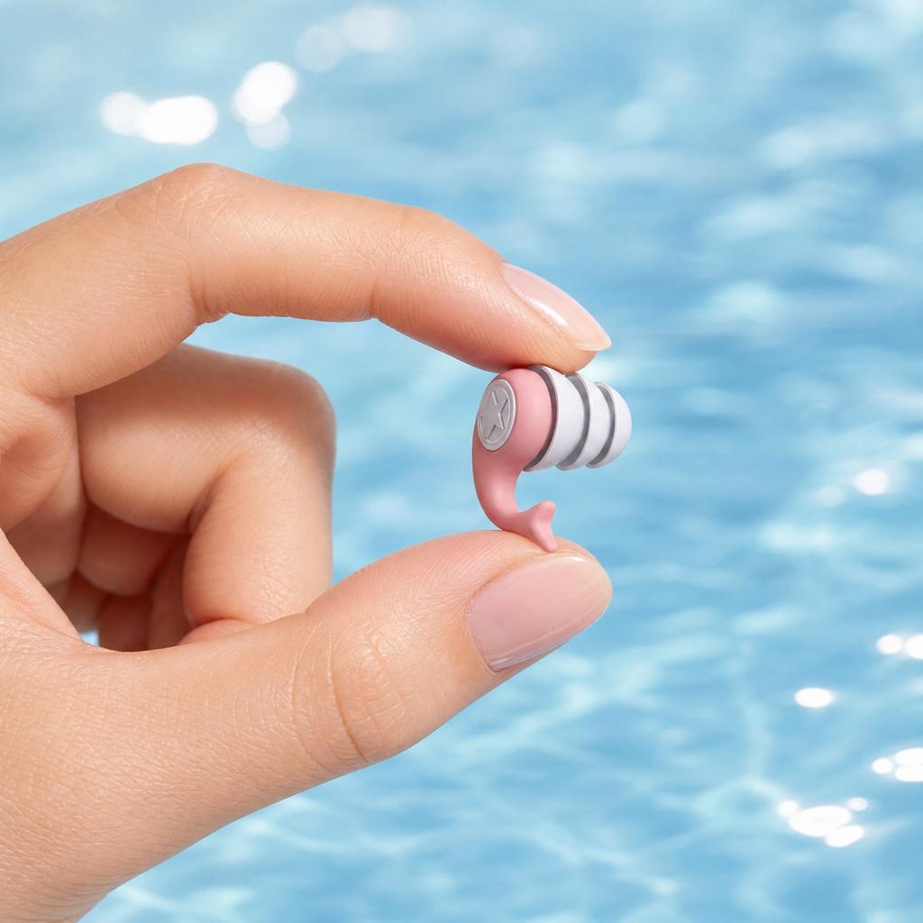 Reusable Silicone Swimming Ear Plugs, Ear Protectors for Pool and Shower