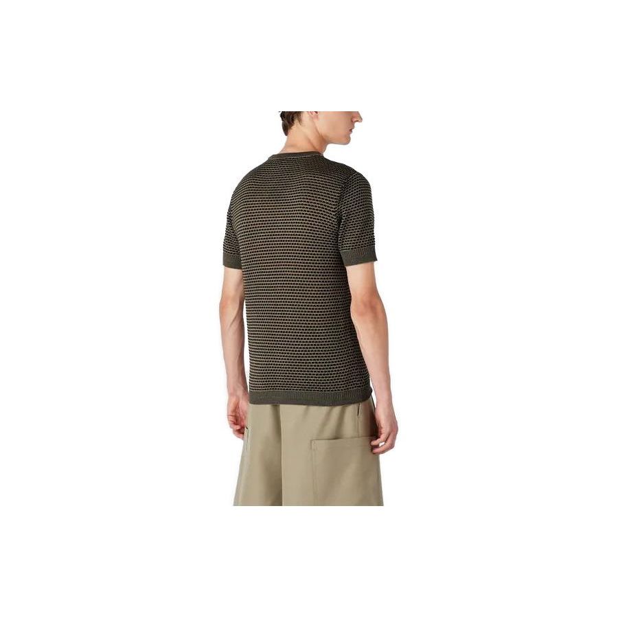 Emporio Armani Solid Color Crew Neck Sweater Men sweater Olive 6R1MY21-MF2Z1-F053