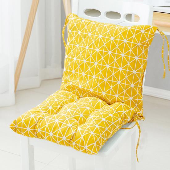 High Back Chair Cushion Geometric Print Rocking Chair Cushion Seat And Back Cushion with Straps for Outdoor Patio Chair