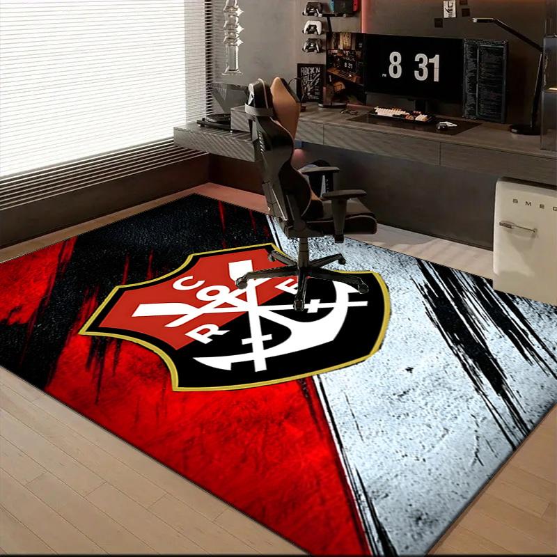 Fla-mengo Club Crest Printed Office Carpet Chair Cushion Entryway Rug, Rugs for Living Room, Bedroom Christmas gifts