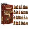 Saisonale Countdown-Box Heritage Acryl Adventskalender, Dekorative Hängeverzierung, Langlebige Leichte Balkonanhänger Jalousie für Zuhause Schlafzimmer