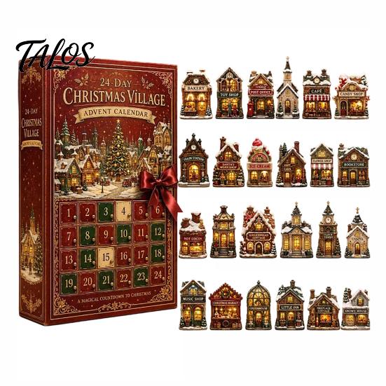 Saisonale Countdown-Box Heritage Acryl Adventskalender, Dekorative Hängeverzierung, Langlebige Leichte Balkonanhänger Jalousie für Zuhause Schlafzimmer
