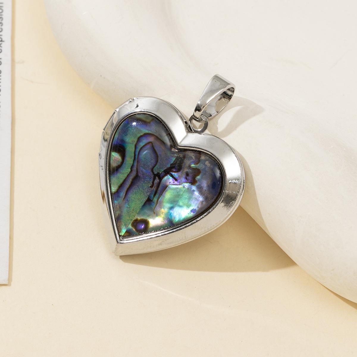 

1 шт., подвеска в форме сердца из натуральной ракушки-ушка для самостоятельного изготовления ожерелий, сережек, подвесных аксессуаров, ювелирных изделий, St. Подарки на День Святого Патрика, День матери 1Pc/28×29mm зелёный