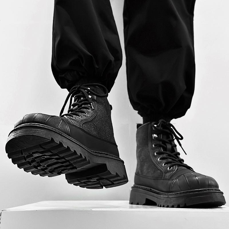 Men's Comfortable Ultra Soft and Breathable Lace-up Sneakers Hip-top Boots
