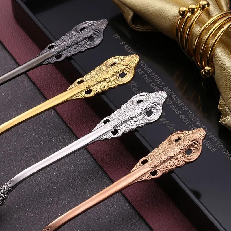 24 Pcs 18/10 Stainless Steel Black Gold Silver Cutlery Dinnerware Meat Knives Coffee Spoon Fork Flatware Set Dishwasher Safe
