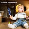 Wooden Handheld 21 Jingle Bells Bar Sleigh Stick Kids Toy Instrument (Blue)