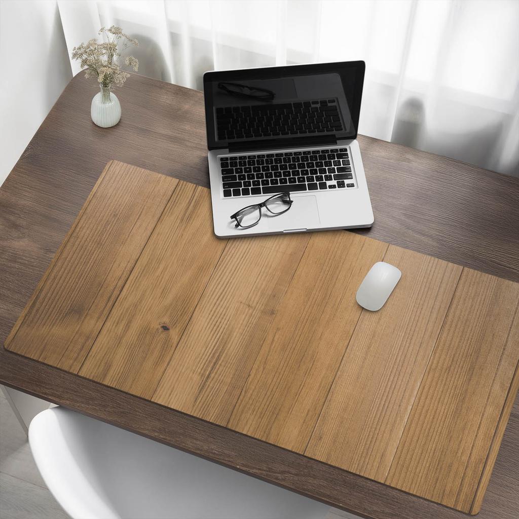 Protective Tabletop Mat for Company Office Work Wooden Boards Background 120X60 Cm