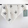 Korean Simple High-end Polka Dot Printing Small Square Scarf Women's Autumn Fashion Versatile Headscarf Multi-purpose Scarf Shawl