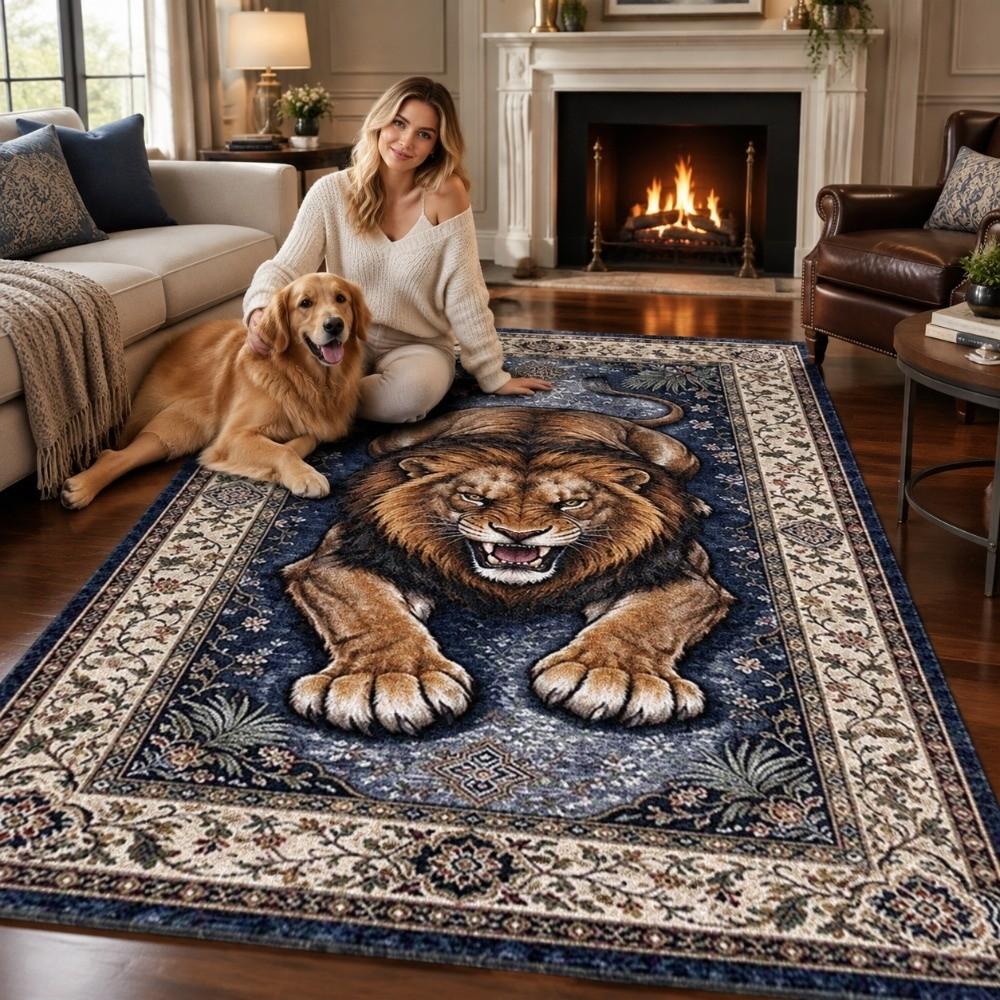 Soft Plush Tiger Floor Mat Wild Animal Print Living Room Mat New Bedroom Door Mat Bedroom Entrance
