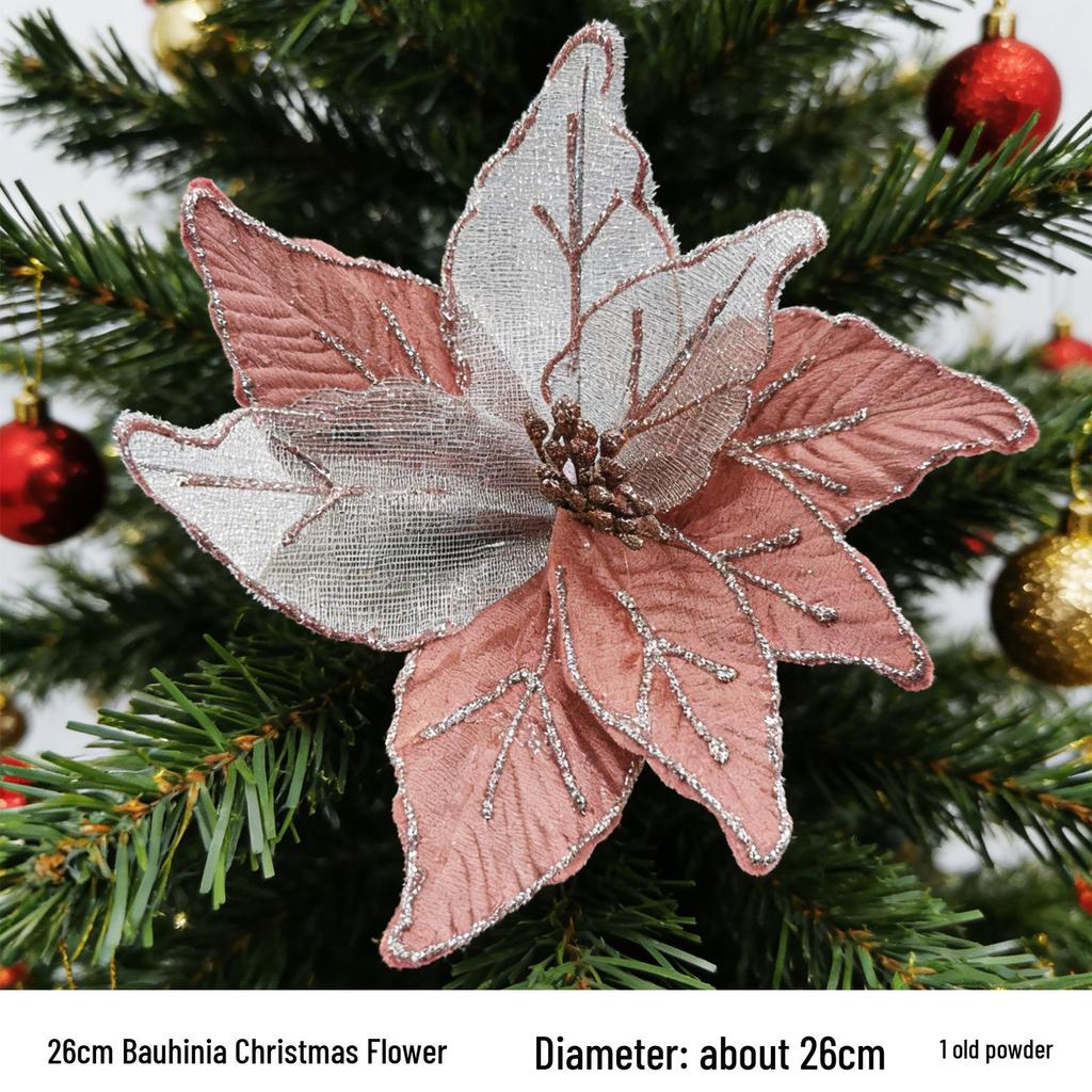 Velvet Sequin Magnolia Christmas Decorations