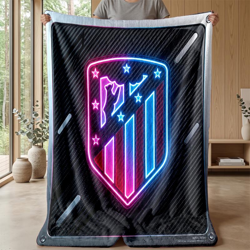 Atletico Madrid Theme blanket Soft Flannel Blanket Plush Throw Blanket Cozy Sofa Bed Blanket for Home Decor