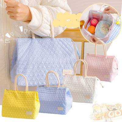 Bolsa de almuerzo portátil con aislamiento térmico, contenedor de fiambrera, bolsas de almacenamiento de comida escolar