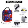 Mega Man Cartoon Lunch Bag For Child  Travel Graphic Design Lunch Box Retro Oxford Thermal Tote Handbags