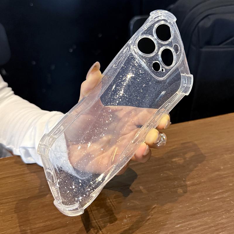 Fashion Glitter TPU Case for iPhone 16 15 Pro Max 14 Plus 13 12 11 Cover Soft TPU Silicone Phone Back Cases