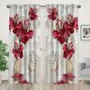 2 Pieces of Flowers Printed Curtains, Pole Bag Curtains 30*65, Bedroom, Living Room, Home Decoration, Room Decoration