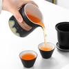 Portable Travel Tea Set: One Pot with Three Cups and Carry Bag for Camping & Solo Brewing