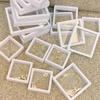 20pcs White Black Transparent Floating Display Box Plastic Film Jewelry Packaging Box Jewelry Necklace Ring Collect Storage Box