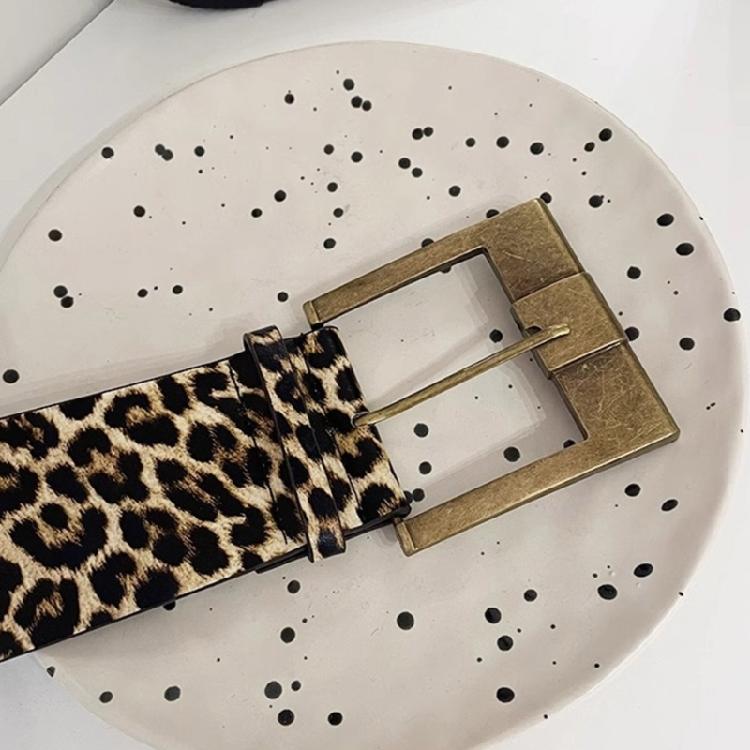 Youth Fashion Belt Elegant Leopards Belt Trendy Animal Print Soft Waistband for Lasting Use Fashionable Attires