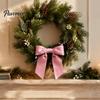 Decorative Fabric Knots 2Pcs Velvet Christmas Bows, Holiday Hanging Wall Decor for Tree Store Window Ornaments Topper, Wedding Backdrop, Bridal