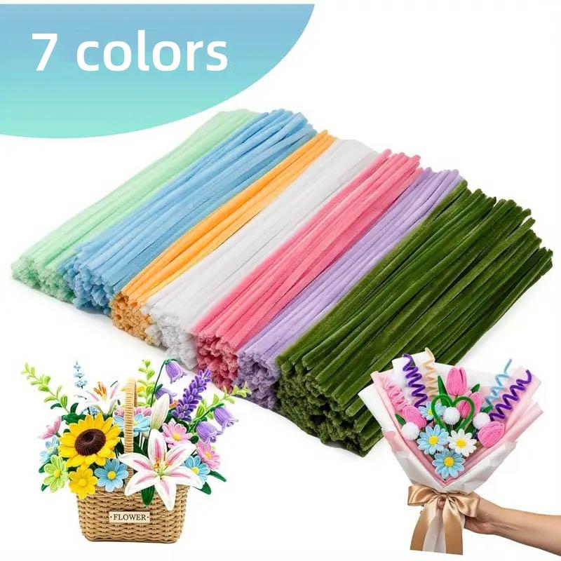 350/512pcs Pipe Cleaners Craft - Pipe Cleaners Flower, Pipe Cleaner Flower Kit, DIY Pipe Cleaners Bouquet for Project Activity