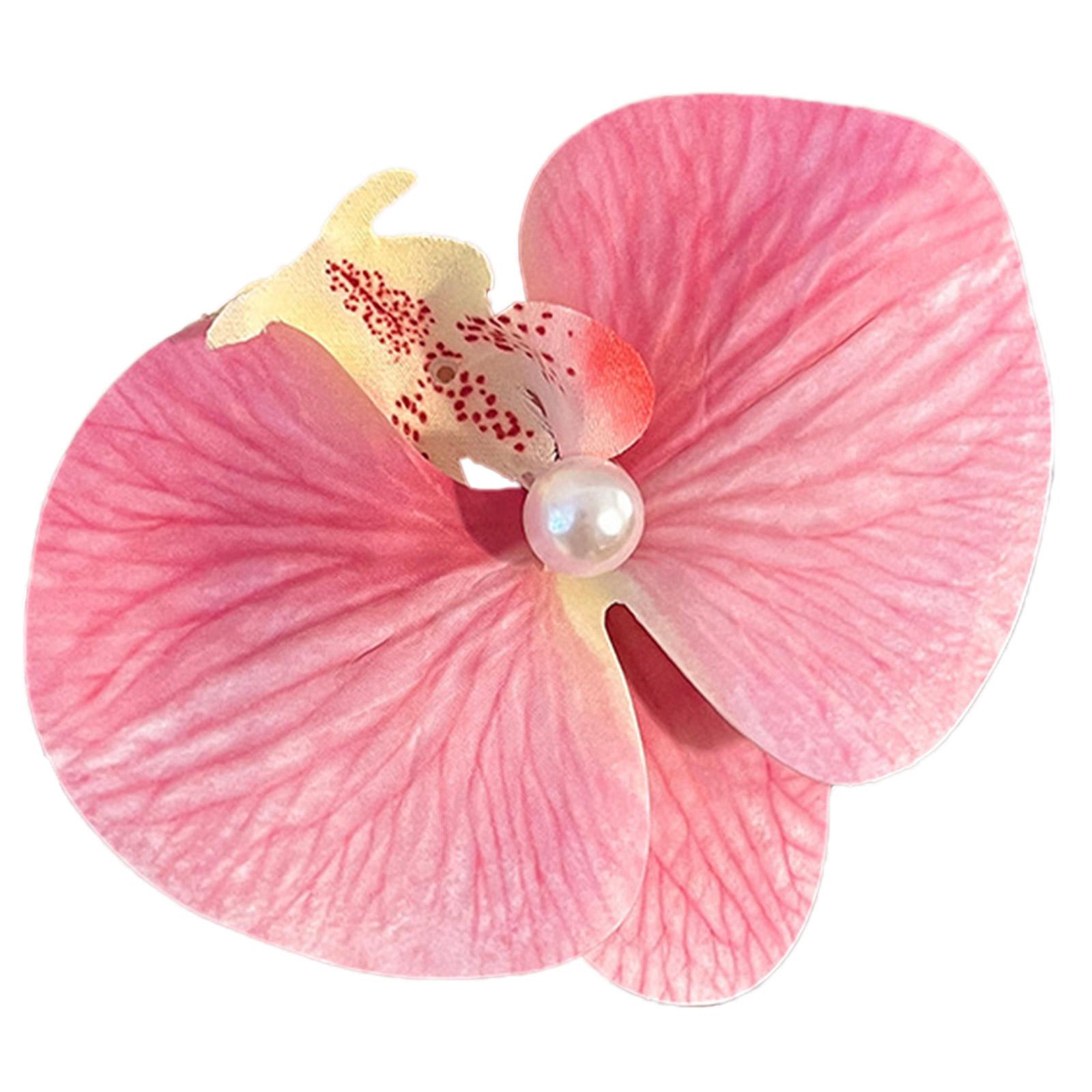 

Милая заколка для волос с цветком фаленопсиса 2024 года, модная заколка для волос с цветочным жемчугом, женский головной убор, уникальные заколки для волос для женщин розовый