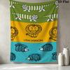 Lisa Larson Wall Tapestry Aesthetic Wall Hanging Printed Fabric Blanket Decorative Tapestries For Bedroom Living Room Home Decor