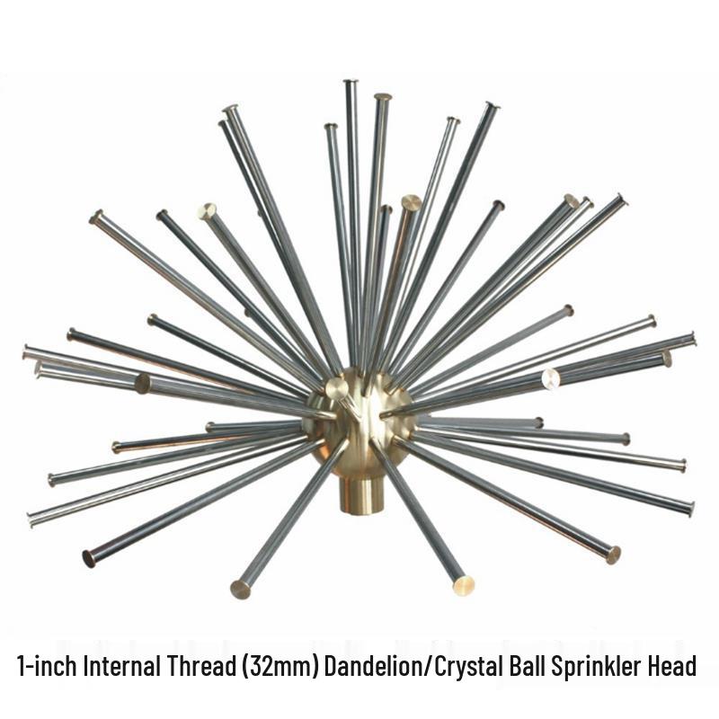 All-Copper Dandelion Crystal Ball Fountain Set for Park and Courtyard Landscaping
