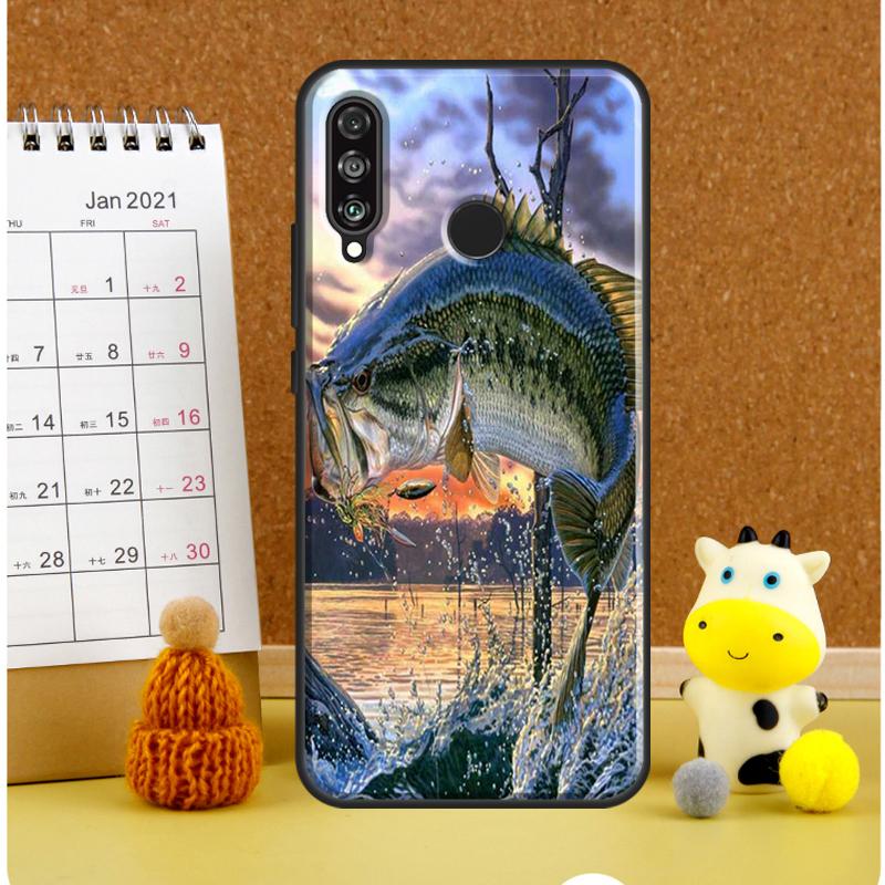 Bass Fishing Lake Fisherman For Huawei Nova Y72 Y70 Y91 Y90 Y60 Y61 Y73 3i 7i 8i 11i 12i 9 10 SE P20 P30 P40 Lite Case