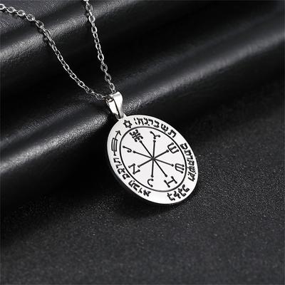 Het Zesde Pentakel van Mars Mars Sleutel van Salomo Kettingen Kracht en Autoriteit Rond Hanger Vintage Amulet Sieraden Cadeaus