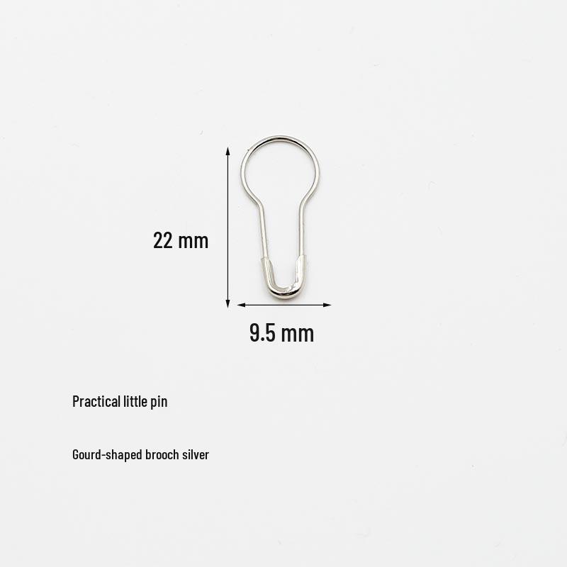 Kalebassformade säkerhetsnålar: Svarta, Silverfärgade, Guldpläterade Metallbroscher för Säker Fästning av Kläder